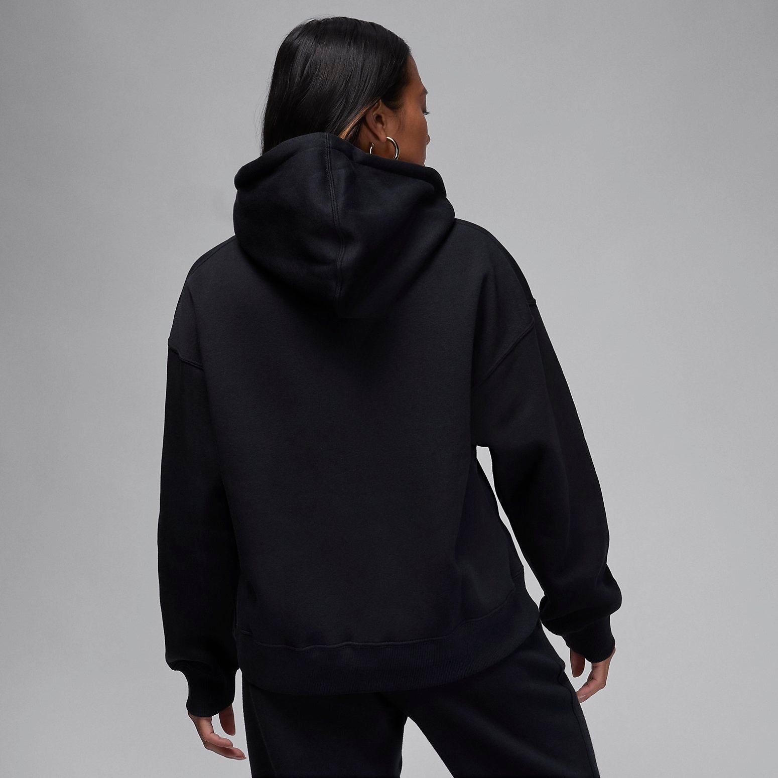(WMNS) Air Jordan Brooklyn Fleece Full Zip Hoodie 'Black' FD7866-010 sold by KicksCrew product image thumbnail 3