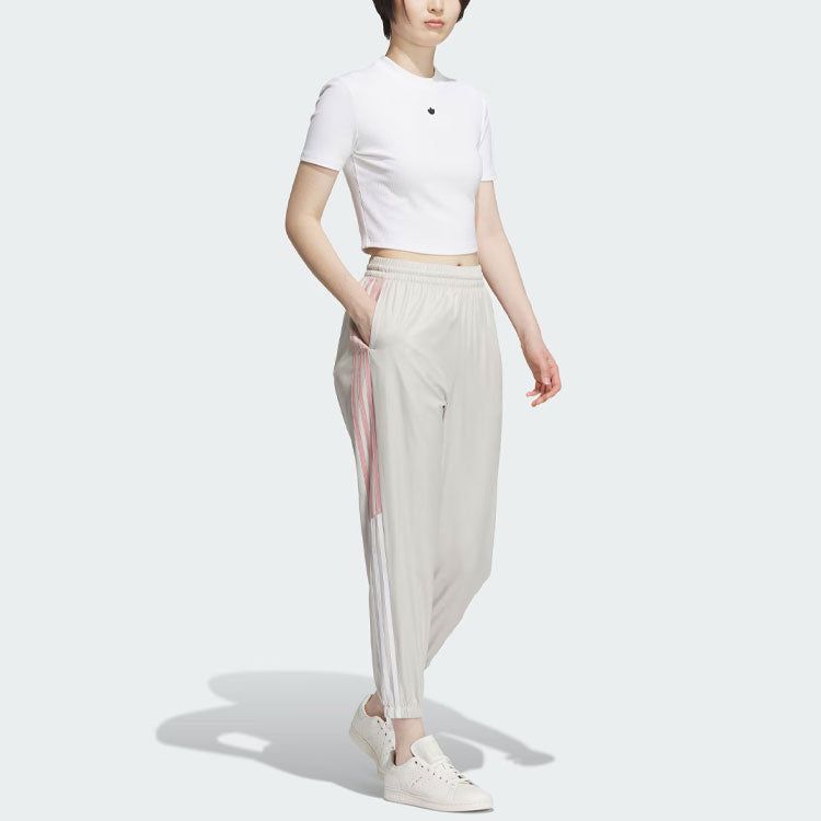 (WMNS) adidas originals Tape Woven Pants 'Beige' IN1041 sold by KicksCrew product image thumbnail 4