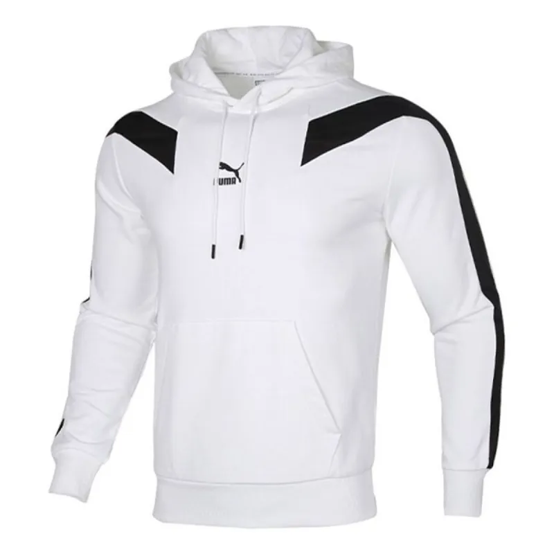 Puma T7 2020 Sport Hoodie 'White Black' 599216-02 sold by KicksCrew