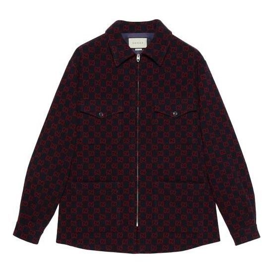 Gucci GG Jacquard Shirt Jacket 'Navy' 638807-ZAC53-4668 sold by KicksCrew