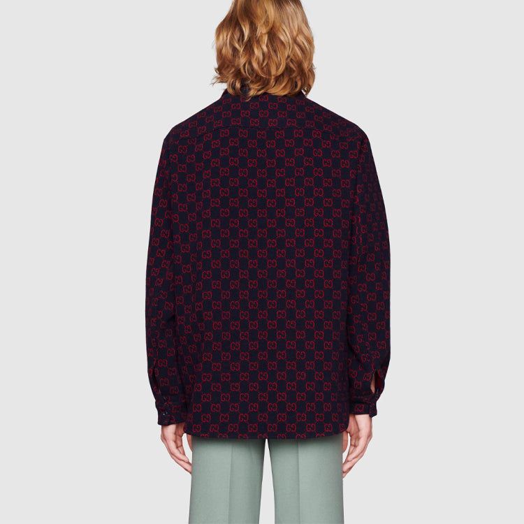Gucci GG Jacquard Shirt Jacket 'Navy' 638807-ZAC53-4668 sold by KicksCrew product image thumbnail 3
