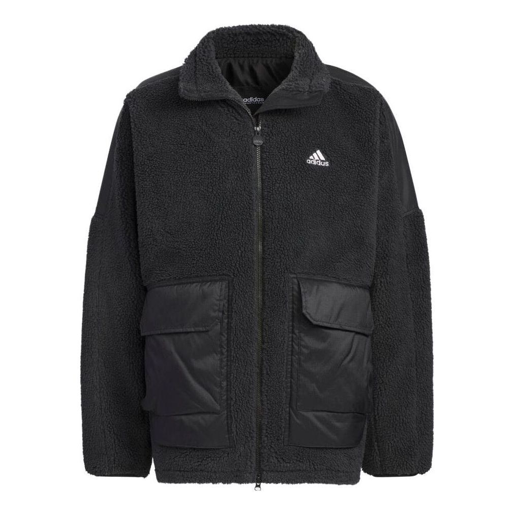 Adidas Warding Oversized Boa Full-Zip Jacket (Gender Neutral) 'Black' IK7341 sold by KicksCrew