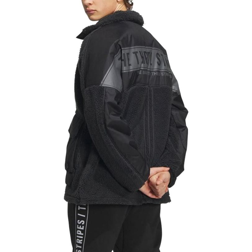 Adidas Warding Oversized Boa Full-Zip Jacket (Gender Neutral) 'Black' IK7341 sold by KicksCrew product image thumbnail 5