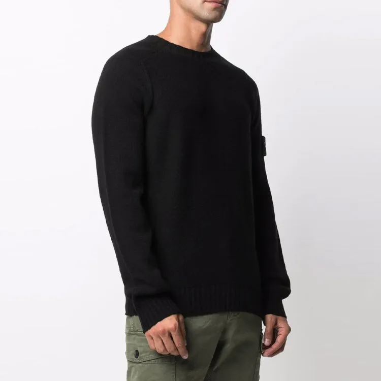 STONE ISLAND Lambswool Crew Knit 'Black' 7515505A3-V0029 sold by KicksCrew product image thumbnail 3