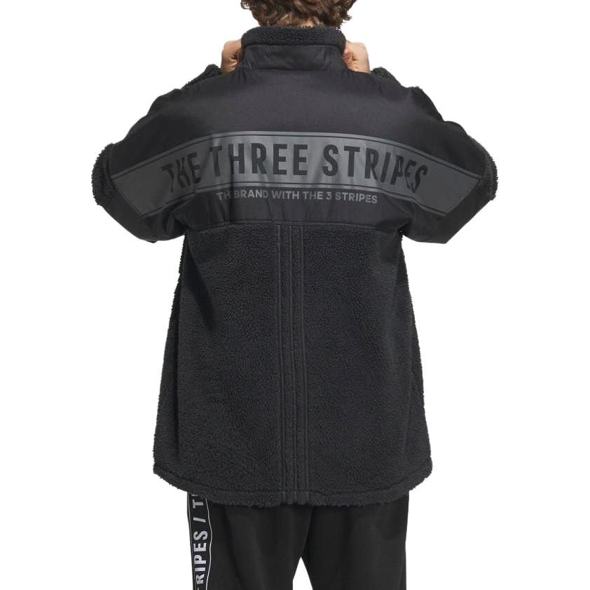 Adidas Warding Oversized Boa Full-Zip Jacket (Gender Neutral) 'Black' IK7341 sold by KicksCrew product image thumbnail 3