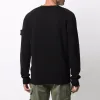 STONE ISLAND Lambswool Crew Knit 'Black' 7515505A3-V0029 sold by KicksCrew