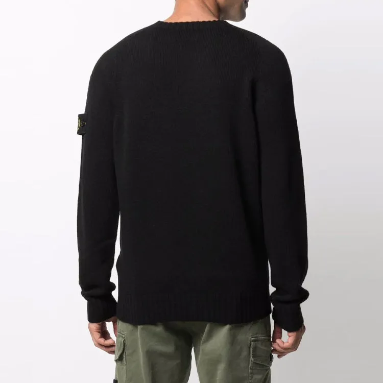 STONE ISLAND Lambswool Crew Knit 'Black' 7515505A3-V0029 sold by KicksCrew product image thumbnail 2