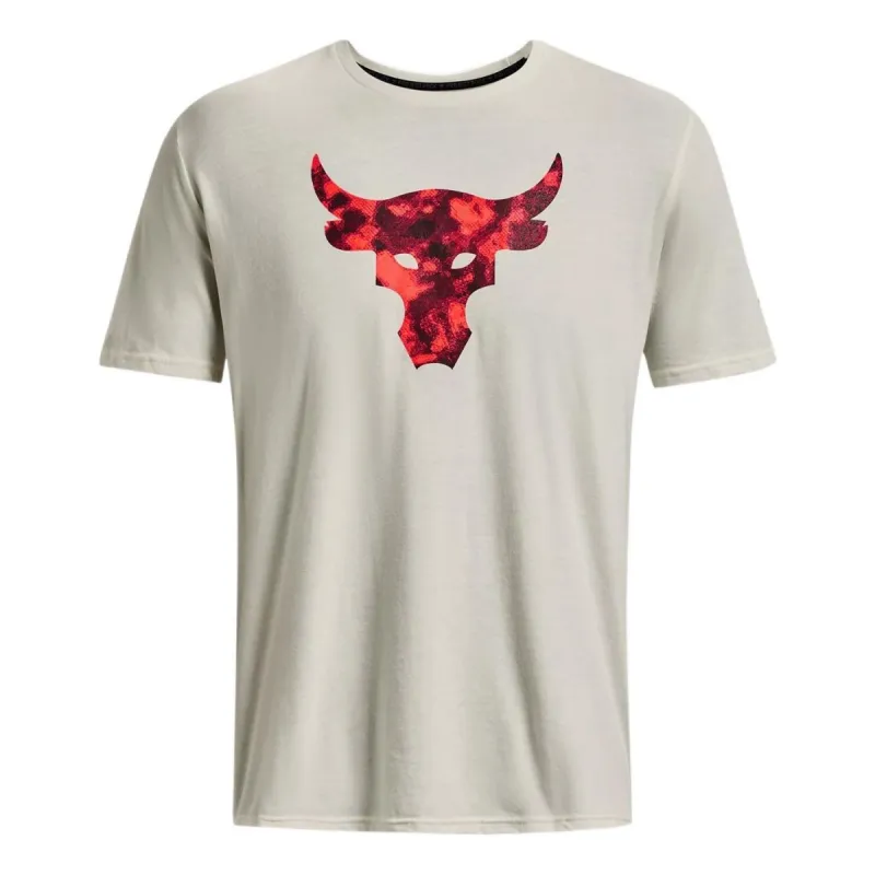 Under Armour Project Rock Brahma Bull Short Sleeve T-shirt 'Beige Black' 1361733-130 sold by KicksCrew