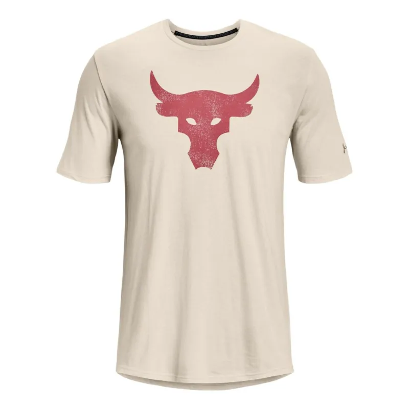 Under Armour Project Rock Brahma Bull Short Sleeve T-shirt 'Beige Red' 1361733-110 sold by KicksCrew