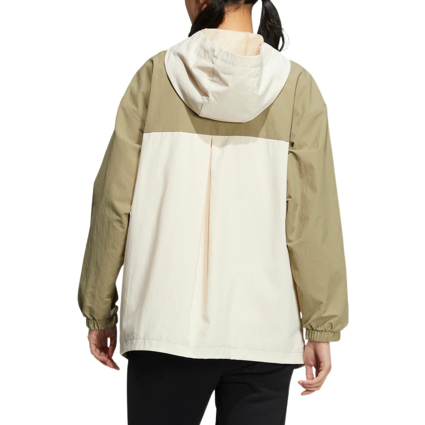 (WMNS) Adidas Neo Util Windbreaker Jacket 'Tan White' HM2023 sold by KicksCrew product image thumbnail 3
