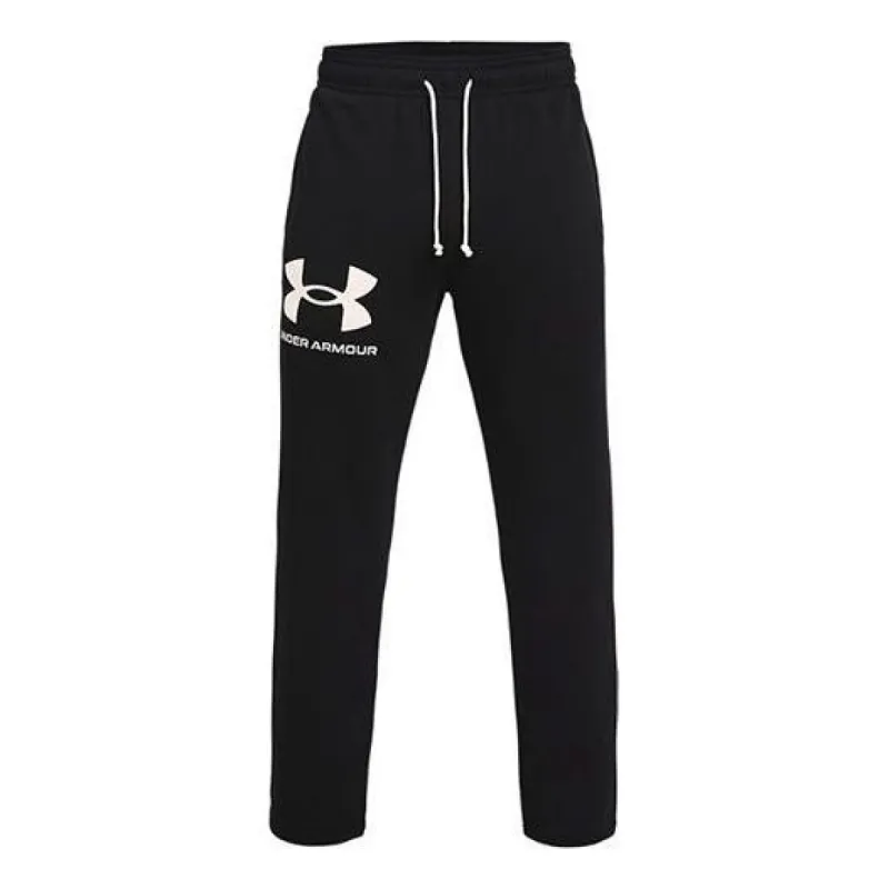 Under Armour Rival Terry Logo Fleece Sweatpants 'Black' 1361644-001 sold by KicksCrew