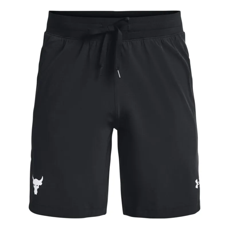 Under Armour Project Rock Snap Training Shorts 'Black White' 1361616-002 sold by KicksCrew