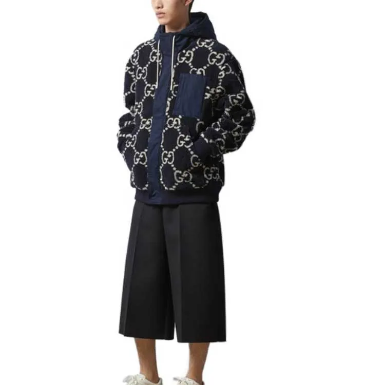 Gucci GG Fuzzy Fabric Jacquard Jacket 'Dark Blue' 771121-XJF4D-4100 sold by KicksCrew product image thumbnail 2