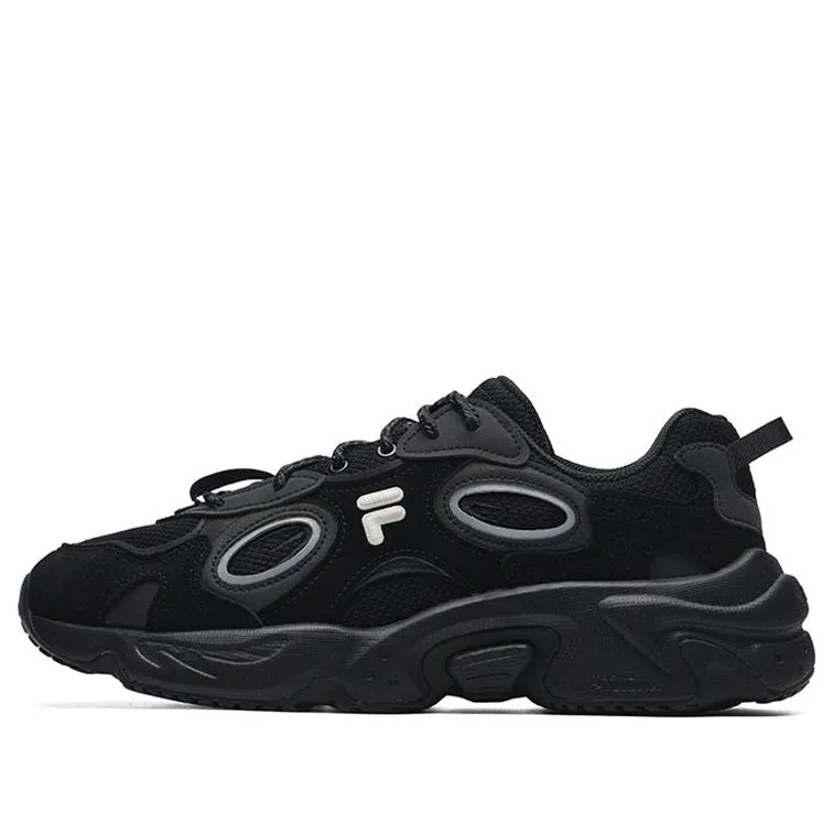 (WMNS) FILA FUSION Raccoon Sneakers 'Black White Grey' T12W217314FBK sold by KicksCrew