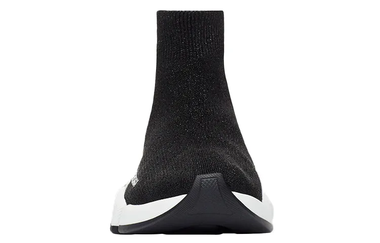 (WMNS) Balenciaga Speed 2.0 Sneakers 'Black Shiny Knit with White Sole Unit' 636833W2DC11091 sold by KicksCrew product image thumbnail 3