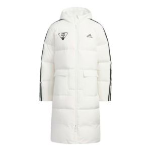 (GS) adidas Originals Long Down jacket 'White' IN5212 sold by KicksCrew