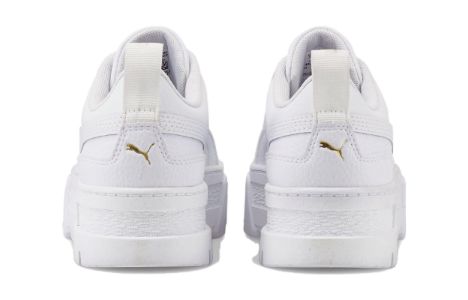 (GS) Puma Mayze Leather 'White Team Gold' 384527-01 sold by KicksCrew