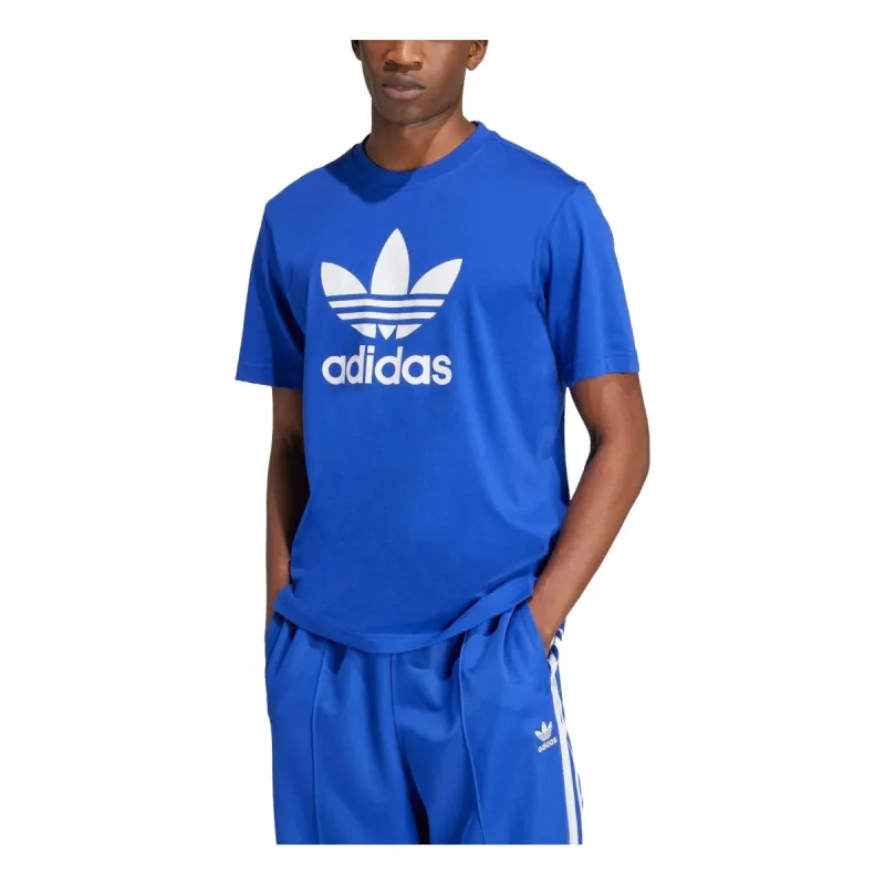 adidas Adicolor Trefoil T-Shirt Asia Sizing 'Blue White' IZ3058 sold by KicksCrew
