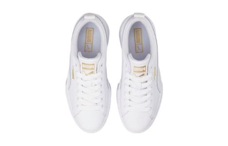 (GS) Puma Mayze Leather 'White Team Gold' 384527-01 sold by KicksCrew
