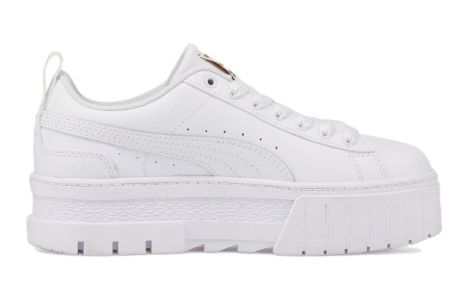 (GS) Puma Mayze Leather 'White Team Gold' 384527-01 sold by KicksCrew