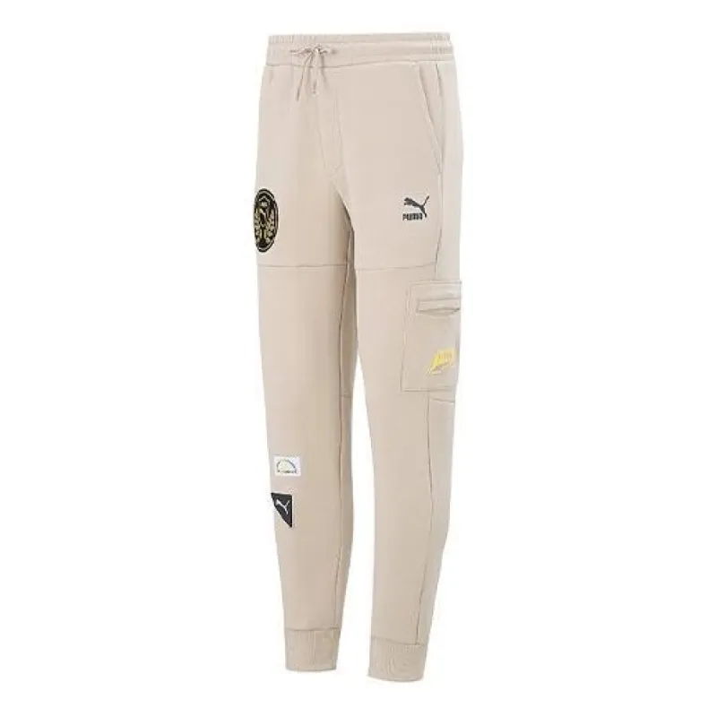 Puma Mix Badge Knit Sweatpant 'Beige' 537040-64 sold by KicksCrew