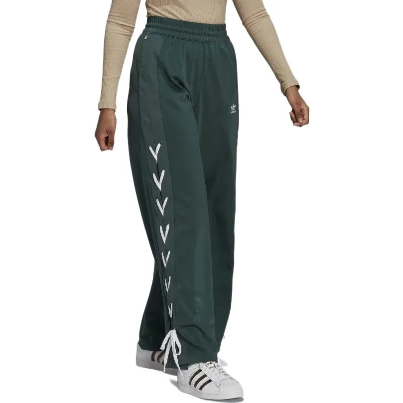 (WMNS) adidas Always Original Laced Wide Leg Pants Asia Sizing 'Green White' HK5086 sold by KicksCrew product image thumbnail 3
