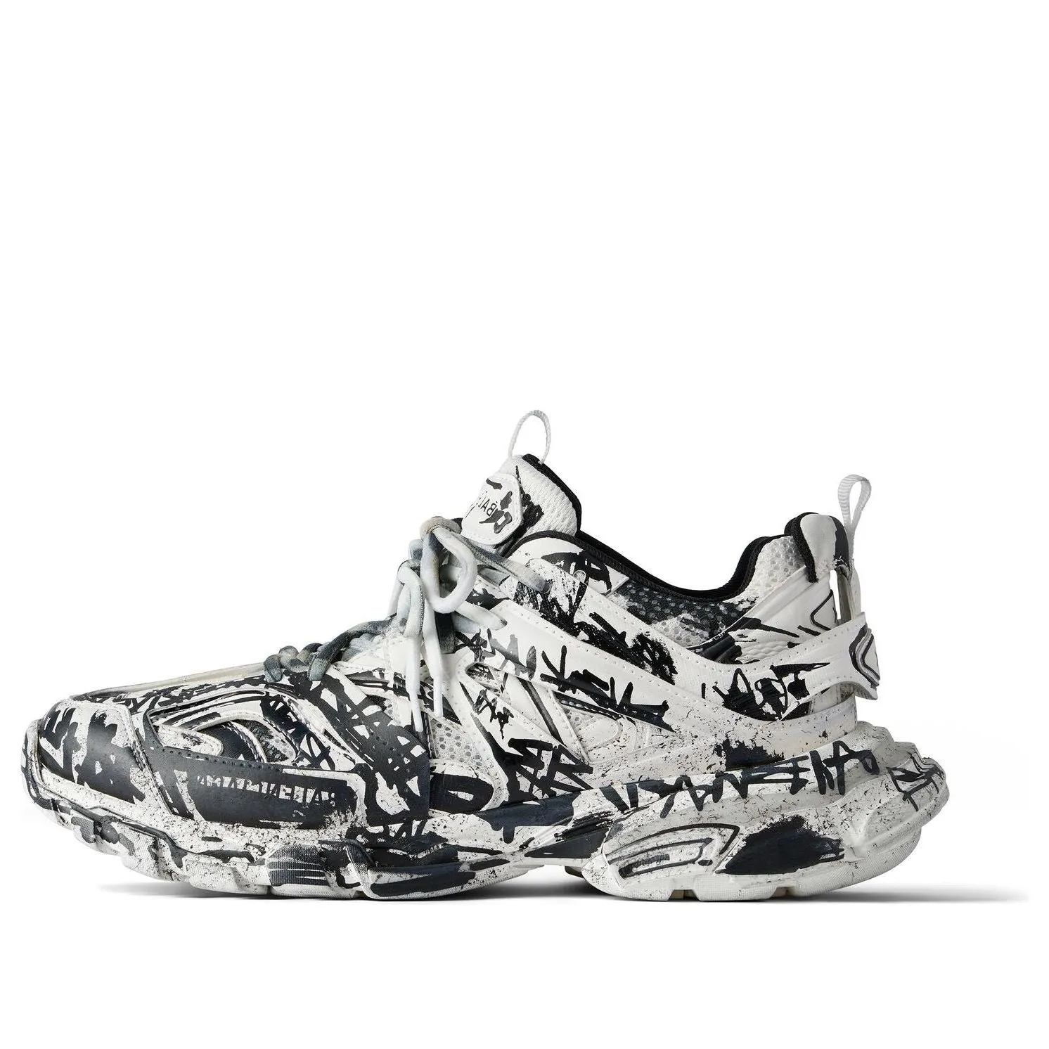 Balenciaga Track Graffiti 'White Black' 542023W3RRA9010 sold by KicksCrew