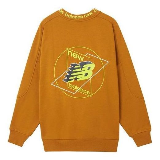 New Balance Graphic Print Sweatshirt 'Orange Yellow' AMT04365-PKN sold by KicksCrew