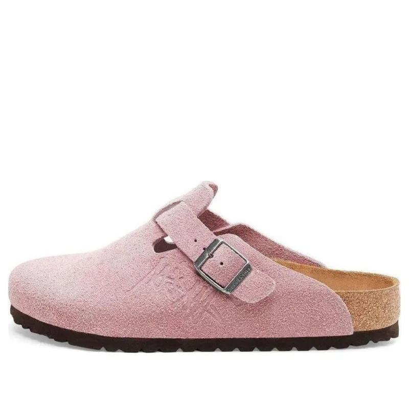 Birkenstock x Stssy Boston Suede Leather 'Dusty Pink' 1022971 sold by KicksCrew