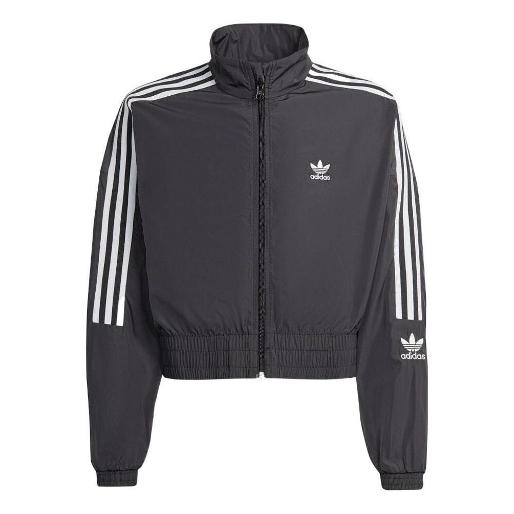 (GS) Adidas Adicolor Crop Track Jacket 'Black' IC6270 sold by KicksCrew