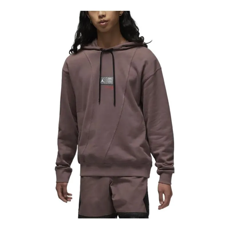 Air Jordan Paris Saint Germain Pullover Hoodie 'Plum Eclipse Bright Crimson' DM3097-291 sold by KicksCrew
