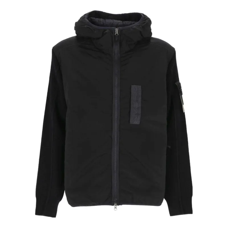 STONE ISLAND Wool Plain Logo Jackets 'Black' 791544134-V0020 sold by KicksCrew