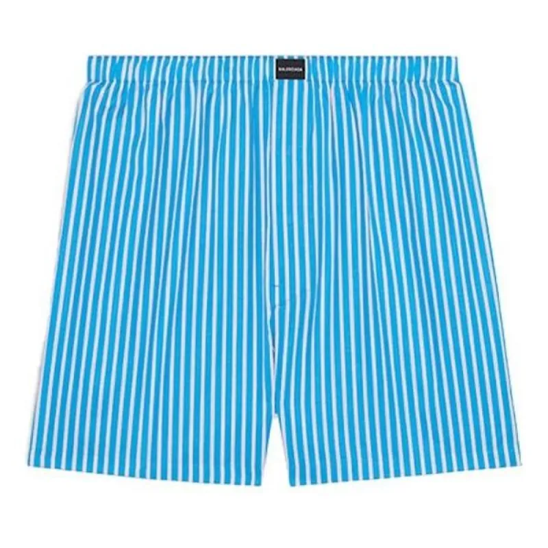 Balenciaga FW21 Striped Shorts 'Blue' 6583964A8B74900 sold by KicksCrew