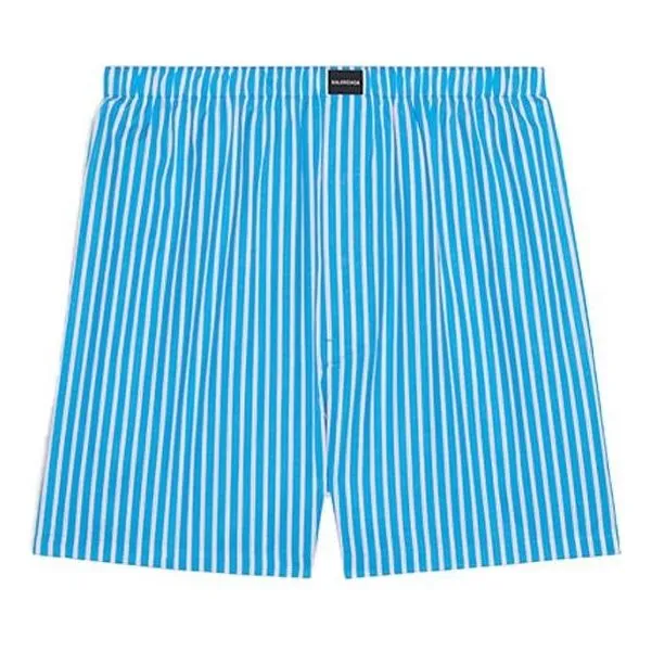 Balenciaga FW21 Striped Shorts 'Blue' 6583964A8B74900 sold by KicksCrew
