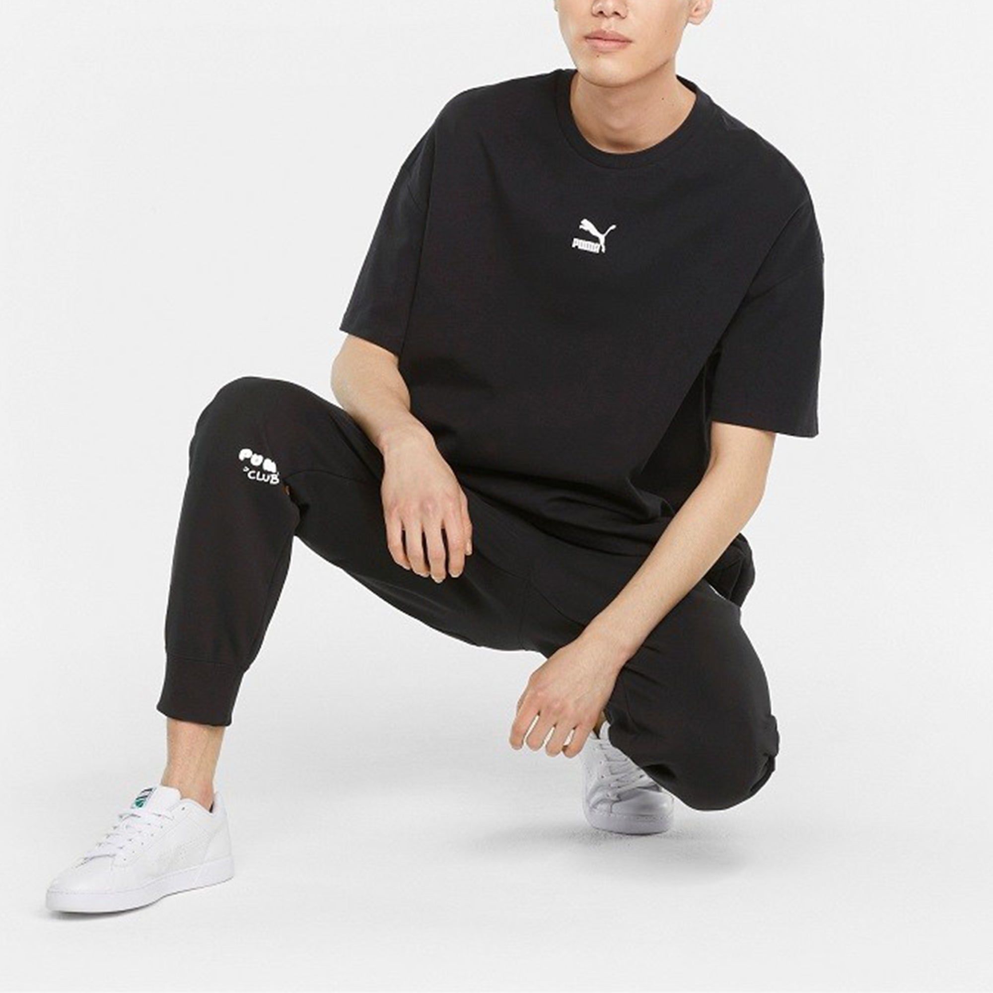 Puma Logo Club Sweatpants 'Black' 533202-01 sold by KicksCrew product image thumbnail 5