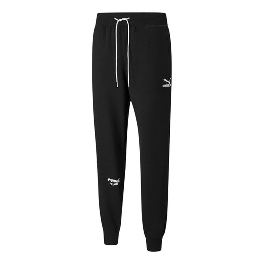Puma Logo Club Sweatpants 'Black' 533202-01 sold by KicksCrew