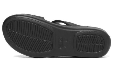 (WMNS) Crocs Boca Strappy Wedge Sandals 'Black' 207434-001 sold by KicksCrew