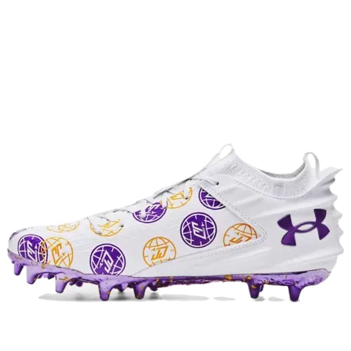 Under Armour Blur Smoke 2.0 MC Football Cleats 'White Purple' 3028625-100 sold by KicksCrew