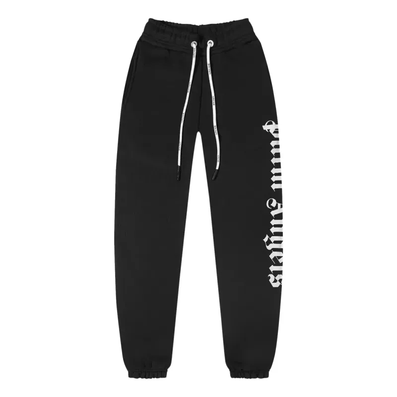 Palm Angels SS22 Side Logo Sweatpants 'Black White' PMCH010C99FLE0011001 sold by KicksCrew