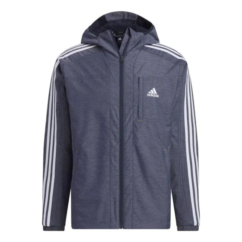 adidas 24/7 Regular Fit Wind.RDY Denim Woven Regular Hooded Windbreaker Jacket 'Grey White' IK7324 sold by KicksCrew