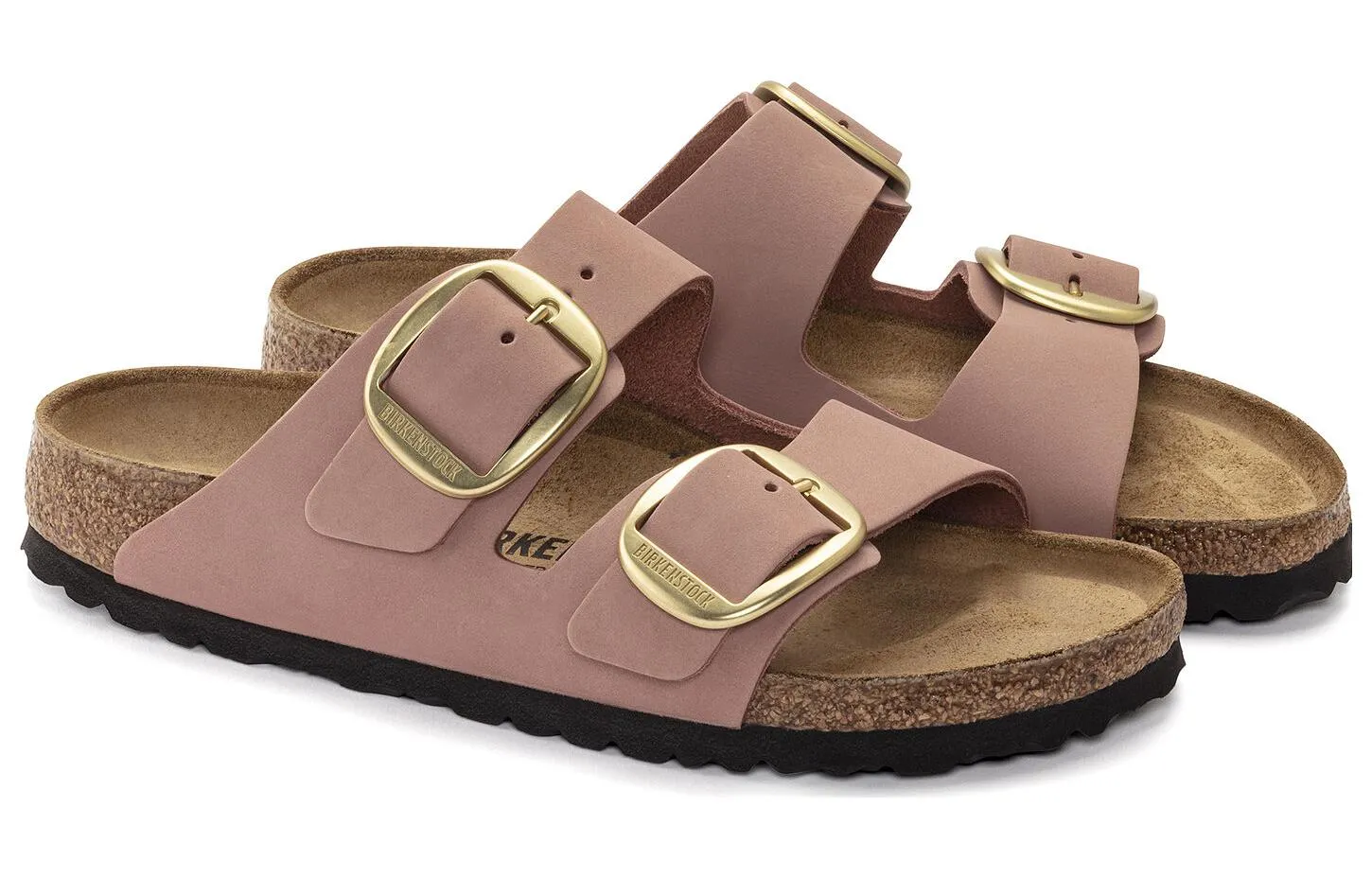 (WMNS) Birkenstock Arizona Big Buckle Nubuck Leather Narrow Fit Sandals 'Old Rose' 1024074 sold by KicksCrew product image thumbnail 3