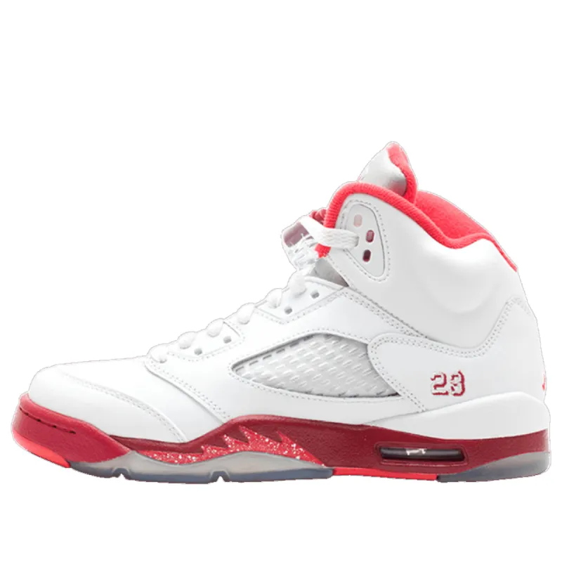 (GS) Air Jordan 5 Retro 'White Fire Red' 440892-101 sold by KicksCrew