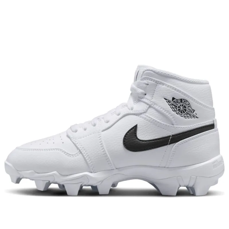 (GS) Air Jordan 1 Mid Cleat 'White Black' HF6883-100 sold by KicksCrew