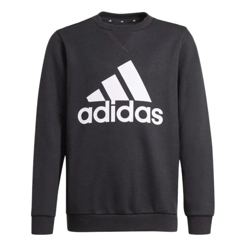 (GS) adidas Essentials Sweatshirt Asia Sizing 'Black White' GN4029 sold by KicksCrew