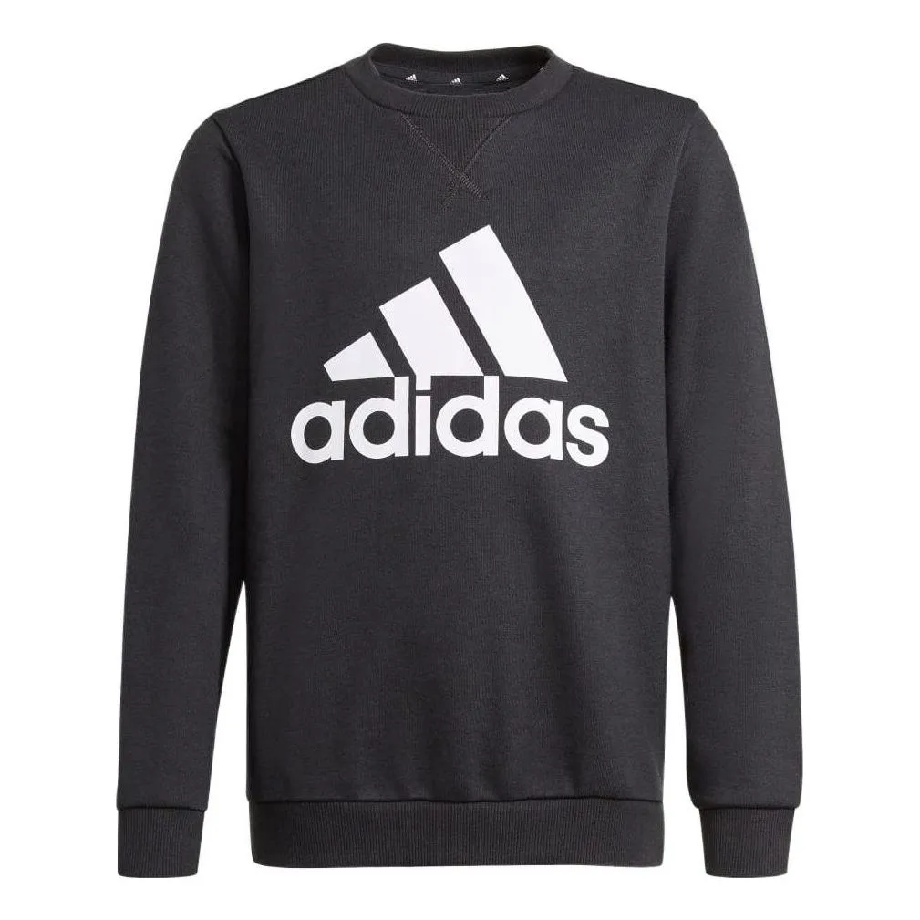(GS) adidas Essentials Sweatshirt Asia Sizing 'Black White' GN4029 sold by KicksCrew