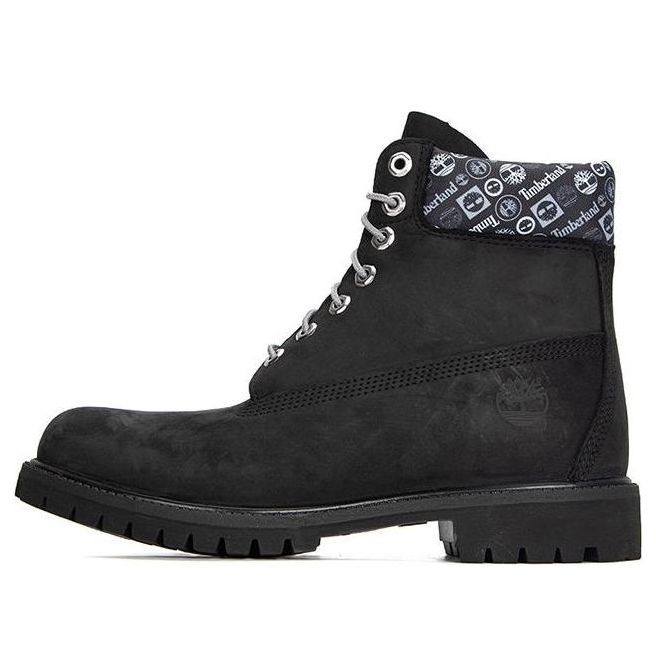 Timberland Premium 6 Inch Waterproof Boots 'Black and Logo Print' A2D55001 sold by KicksCrew