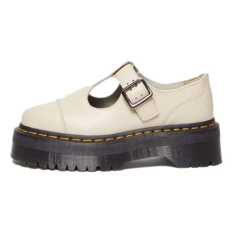 (WMNS) Dr. Martens Bethan Pisa Leather Platform Mary Jane 'Parchment Beige' 30617292 sold by KicksCrew