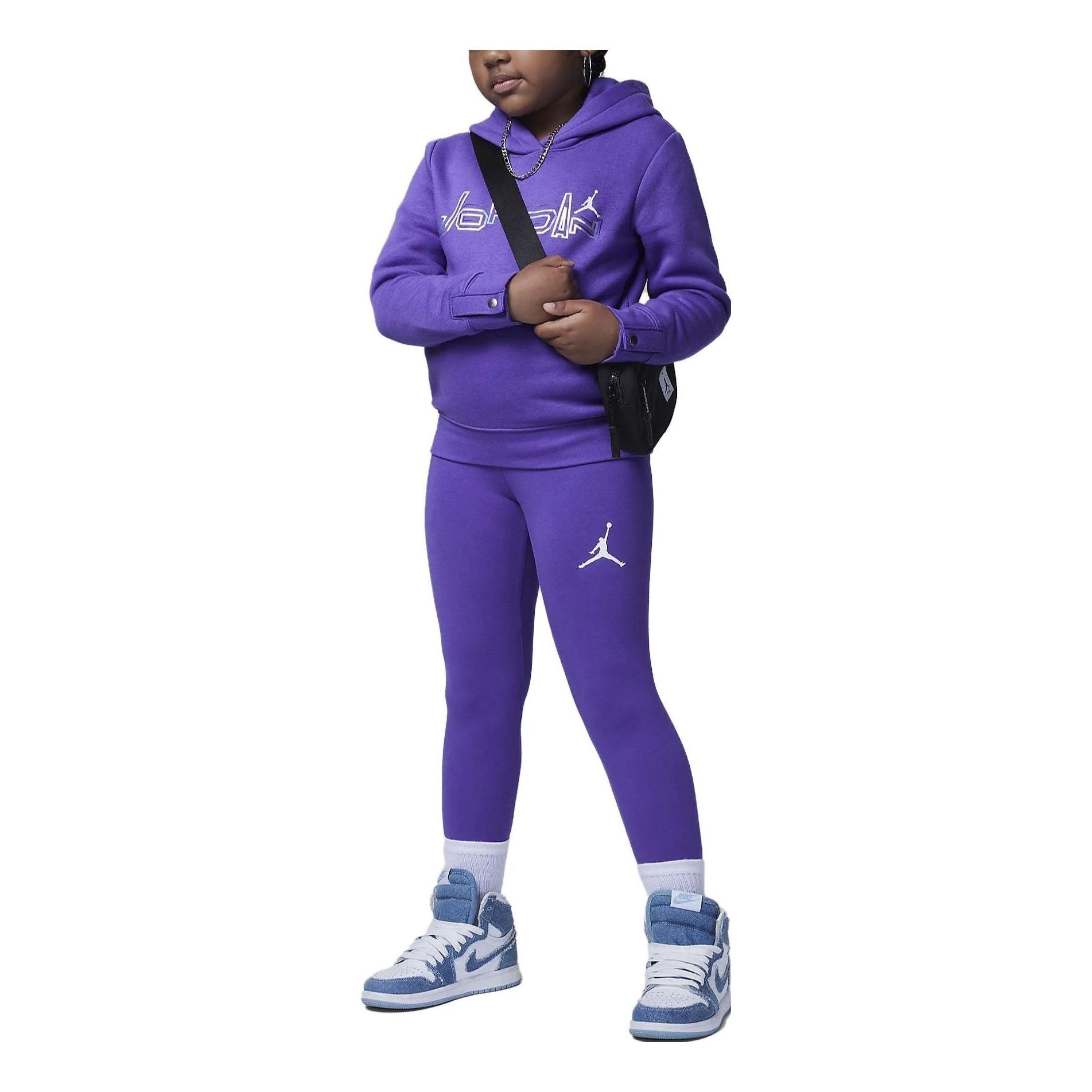 (GS) Air Jordan Take Flight Shine Legging Set 'Purple' 35C804-P44 sold by KicksCrew