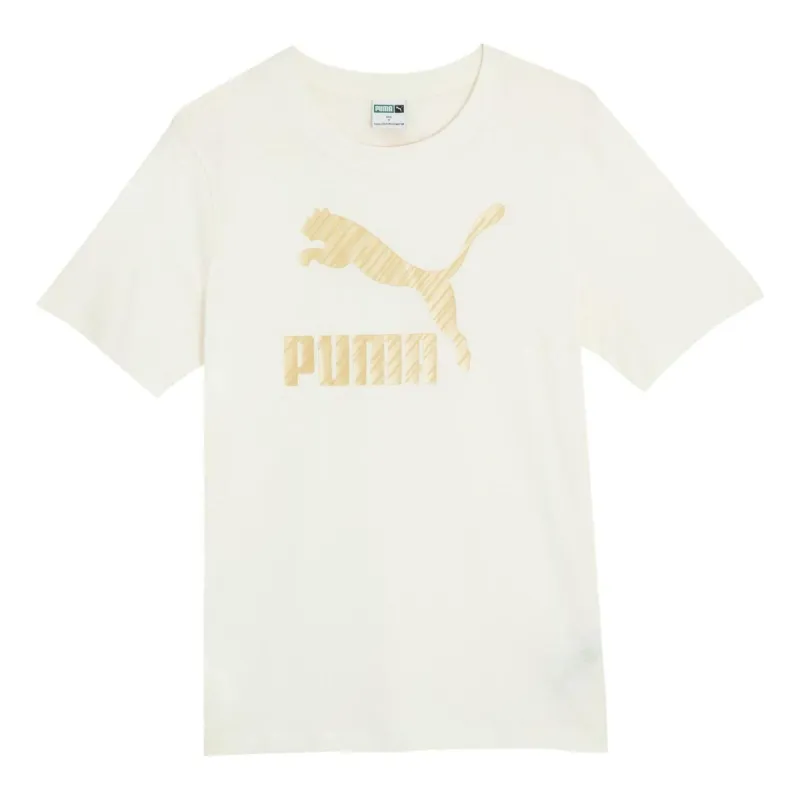 PUMA Classics Logo T-shirt 'White' 625824-65 sold by KicksCrew