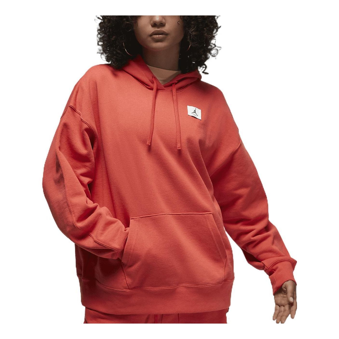 (WMNS) Air Jordan Flight Fleece Pullover Hoodie 'Red' DQ4603-605 sold by KicksCrew